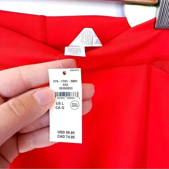 NWT Aerie Offline Orange High Rise 7/8 Length Goal Leggings Large - Picture 6 of 12